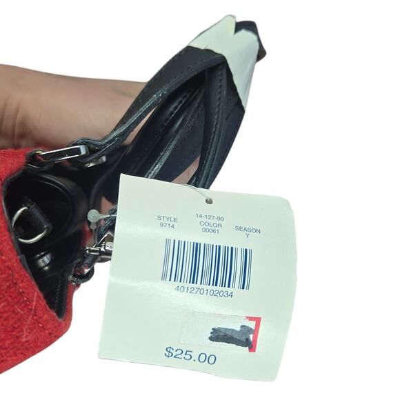 Vintage NWT Q&A Retro Red/Black Small Slingbag/Handbag - Picture 3 of 10